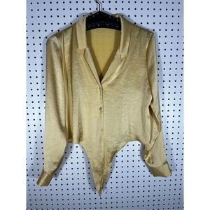 Wilfred satin tie front blouse size S
